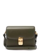 A.p.c. - Grace Small Leather Shoulder Bag - Womens - Dark Green