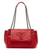 Matchesfashion.com Saint Laurent - Nolita Monogram Chevron Quilted Leather Bag - Womens - Red