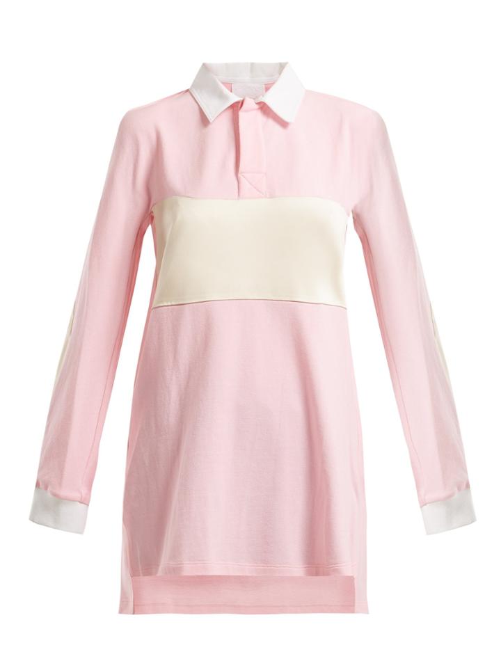 Koché Satin-trimmed Oversized Cotton Shirt