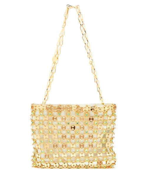 Matchesfashion.com Paco Rabanne - Flash 1968 Chain Shoulder Bag - Womens - Green Gold