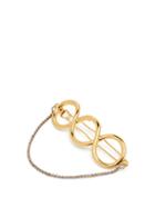 Matchesfashion.com Jw Anderson - Chain Trimmed Twisted Hair Clip - Womens - Gold