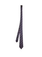 Matchesfashion.com Gucci - Horsebit Print Silk Satin Tie - Mens - Navy