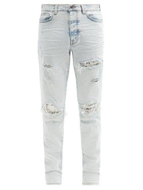 Matchesfashion.com Amiri - Mx1 Bandana Slim-leg Jeans - Mens - Blue