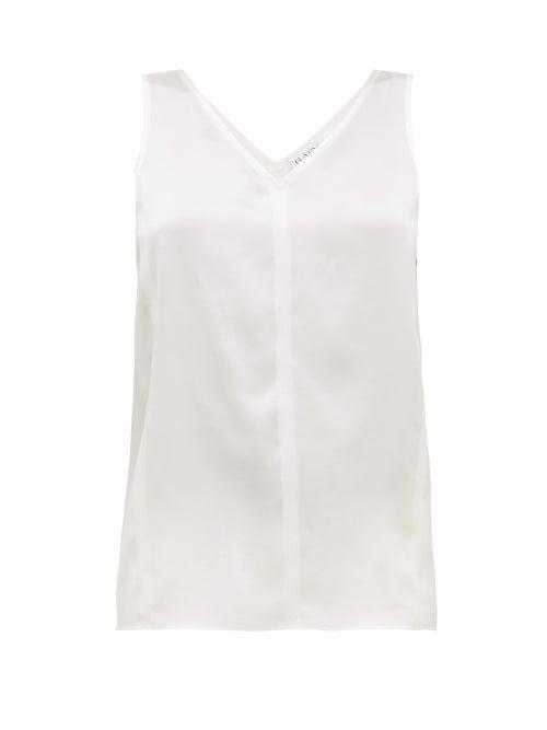 Matchesfashion.com Raey - High V Neck Silk Cami Top - Womens - Ivory