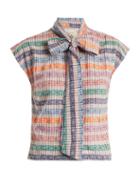 Matchesfashion.com Ace & Jig - Page Neck Tie Cotton Top - Womens - Multi Stripe