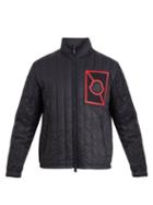 Matchesfashion.com Moncler - Logo Embroidered Quilted Down Jacket - Mens - Navy Multi