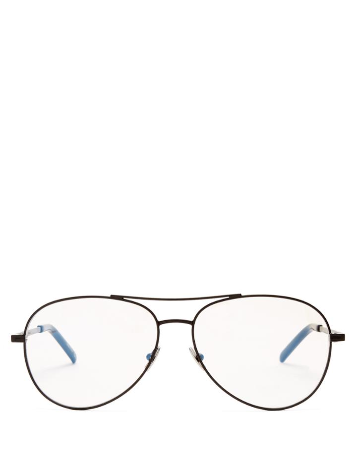 Saint Laurent Aviator Metal Glasses