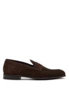 Matchesfashion.com Harrys Of London - Clive R Suede Loafers - Mens - Dark Brown