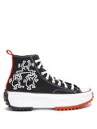 Mens Shoes Converse - X Keith Haring Run Star Hike High-top Trainers - Mens - Black White
