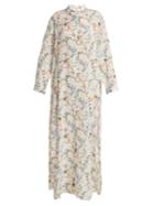 Kalmar Mandarin-collar Floral-print Silk-crepe Dress