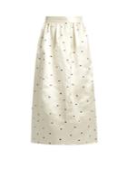 Jupe By Jackie Open P Gala Polka-dot Embroidered Satin Skirt