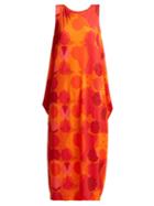 Matchesfashion.com Issey Miyake - Sunlight Geometric Print Dress - Womens - Orange