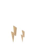Matchesfashion.com Isabel Marant - Mismatched Lightning Bolt Earrings - Womens - Gold