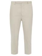 Matchesfashion.com Rick Owens - Astaires Cropped Cotton Trousers - Mens - Beige
