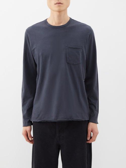 Rag & Bone - Miles Pocket Organic-cotton Long-sleeved T-shirt - Mens - Black