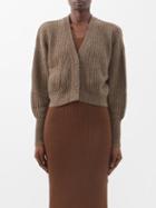 Le Kasha - Monaco Organic-cashmere Cropped Cardigan - Womens - Brown