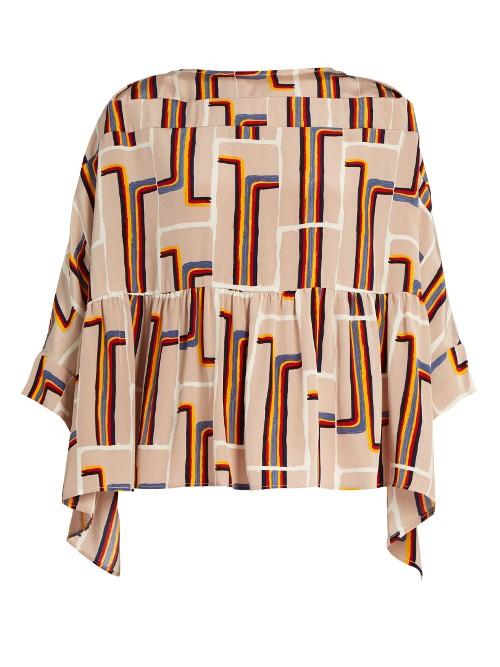Rachel Comey Reunion Peplum-hem Silk Top