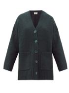 Matchesfashion.com Acne Studios - Kanita Side Slit Wool Blend Cardigan - Womens - Dark Green