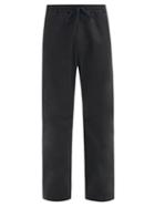 Matchesfashion.com Barena Venezia - Bativoga Drawstring-waist Cotton-blend Trousers - Mens - Black
