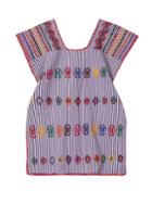 Pippa Holt Kids No. 73 Embroidered Striped Kaftan
