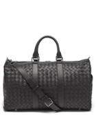 Mens Bags Bottega Veneta - Intrecciato-woven Hydrology-leather Holdall - Mens - Black