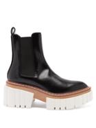 Matchesfashion.com Stella Mccartney - Emilie Faux-leather Platform Chelsea Boots - Womens - Black White