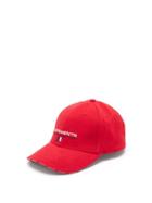 Matchesfashion.com Vetements - Haute Couture Logo-print Baseball Cap - Mens - Red