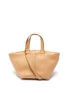 Ladies Bags Mansur Gavriel - Tulipano Mini Leather Tote Bag - Womens - Beige