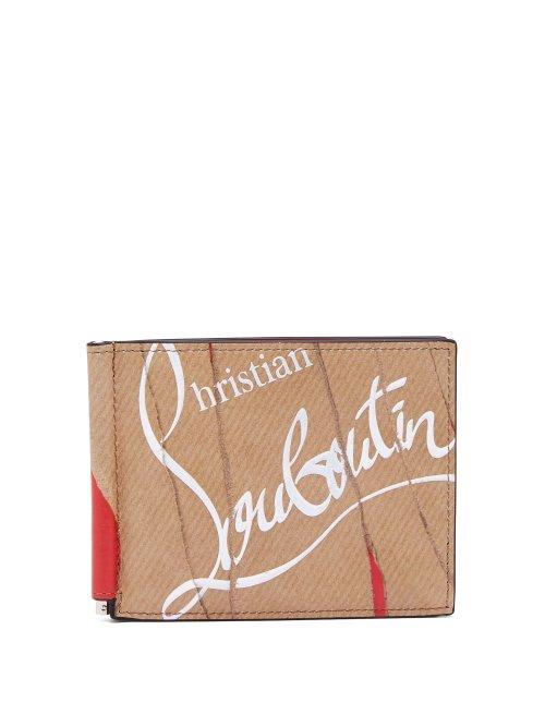 Matchesfashion.com Christian Louboutin - Kraft Kios Leather Wallet - Mens - Beige