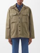 Fortela - Solomon Flap-pocket Herringbone-twill Jacket - Womens - Green
