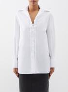 Altuzarra - Deka Lace-up Cotton Shirt - Womens - White