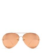 Linda Farrow Mirrored Gold-plated Aviator Sunglasses