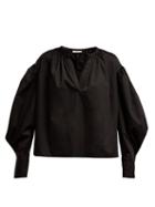 Matchesfashion.com Isabel Marant Toile - Olto Cotton Poplin Shirt - Womens - Black