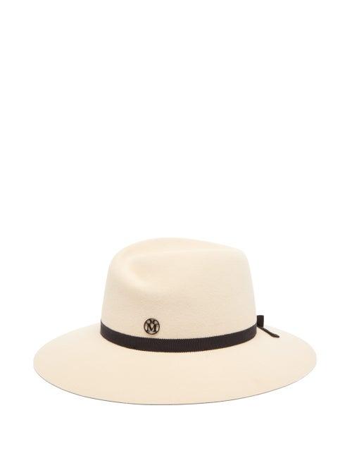 Matchesfashion.com Maison Michel - Virginie Felt Hat - Womens - White