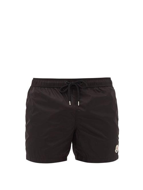 Matchesfashion.com Moncler - Logo-patch Swim Shorts - Mens - Black
