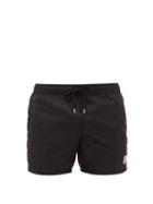 Matchesfashion.com Moncler - Logo-patch Swim Shorts - Mens - Black