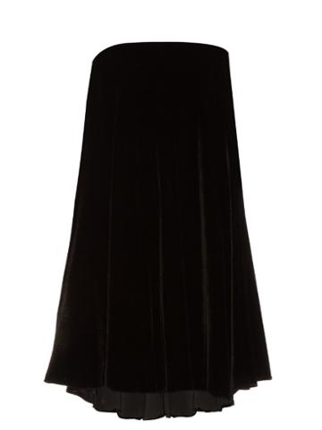 La Mania Baubo Strapless Velvet Dress