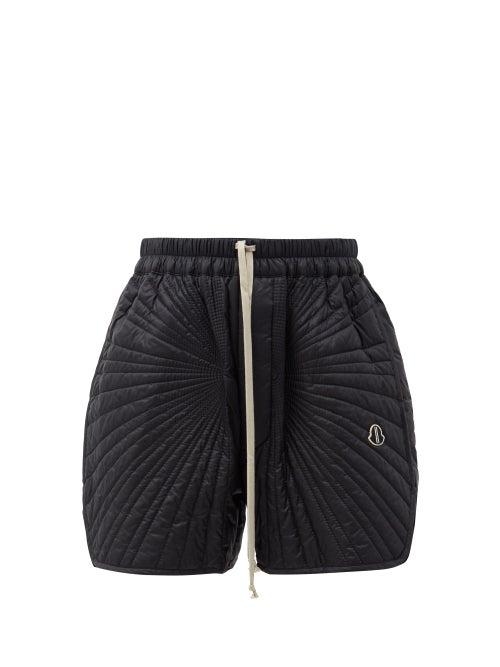 Matchesfashion.com Moncler + Rick Owens - Radiance Drawstring Quilted Down Shorts - Womens - Black