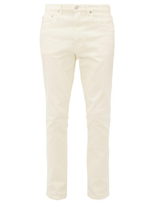 Matchesfashion.com Jeanerica Jeans & Co. - Slim Fit Cotton Blend Jeans - Mens - Cream