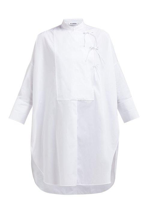 Matchesfashion.com Jil Sander - Giovanna Oversized Cotton Poplin Tunic - Womens - White