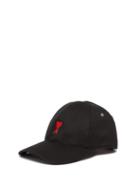 Matchesfashion.com Ami - Logo Embroidered Cotton Baseball Cap - Mens - Black