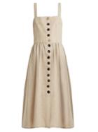 Albus Lumen Anoushka Square-neck Linen Midi Dress