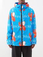 Jw Anderson - Hooded Elephant-print Jacket - Mens - Blue Multi