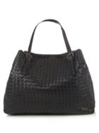 Matchesfashion.com Bottega Veneta - Intrecciato Large Leather Tote - Womens - Black