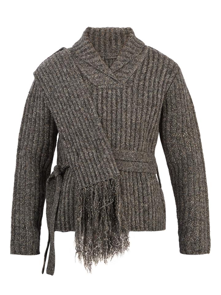 Craig Green Shawl-collar Ribbed-boucl Sweater