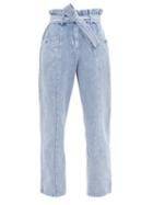 Matchesfashion.com Sea - Idun High-rise Paperbag-waist Jeans - Womens - Denim