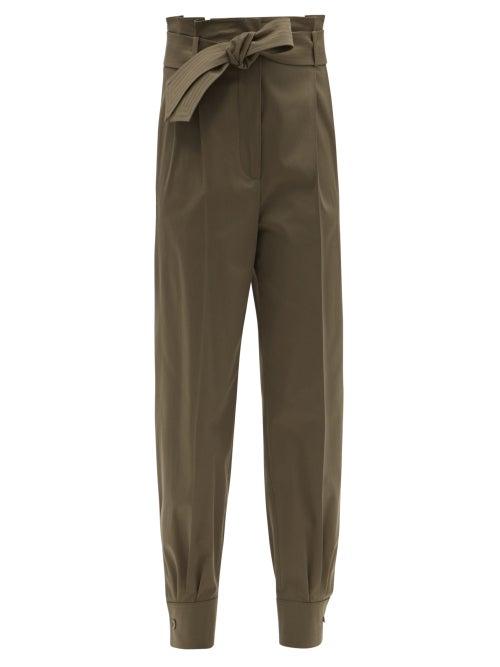 Matchesfashion.com Max Mara - Eburnea Trousers - Womens - Khaki