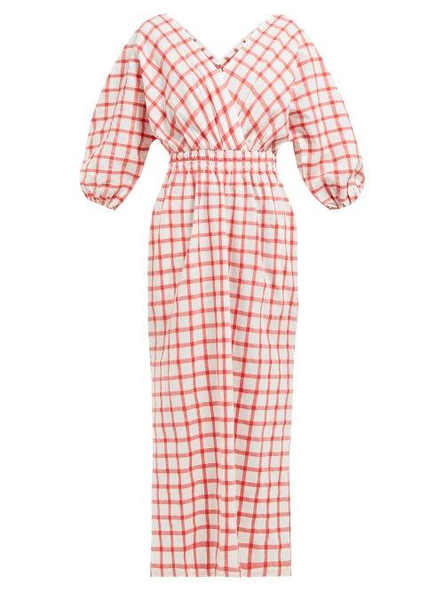 Matchesfashion.com Mara Hoffman - Nami Organic Cotton Gauze Midi Dress - Womens - White