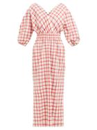 Matchesfashion.com Mara Hoffman - Nami Organic Cotton Gauze Midi Dress - Womens - White