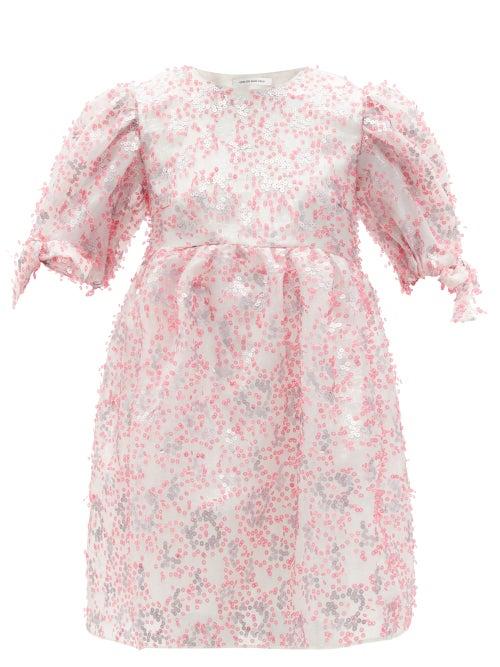 Matchesfashion.com Cecilie Bahnsen - Hadwig Sequinned Organza Mini Dress - Womens - Pink Multi